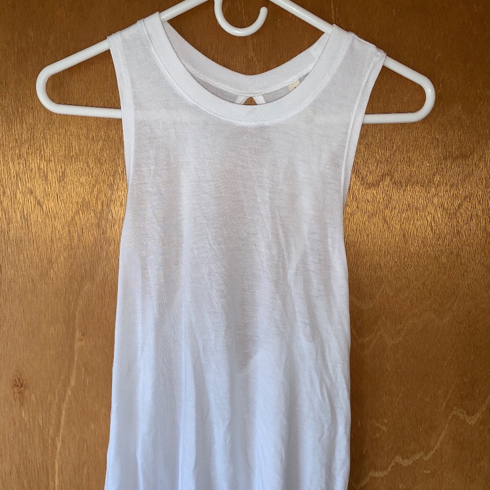 white workout tank top